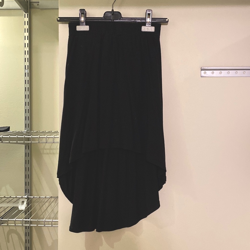Black High/low Hem Skirt